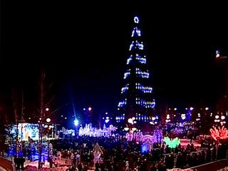 Новогодняя ель в Красноярске вновь претендует на звание самой высокой в России