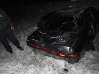 В Хакасии "Тойота Марк 2"  слетела в кювет – пострадал пассажир (фото)