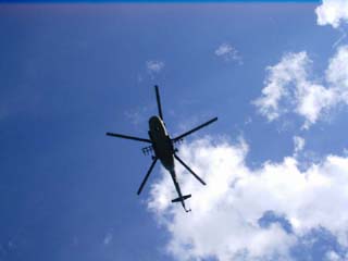 Леса на юге Хакасии патрулирует вертолет