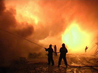 Большой пожар в Абакане  (фото)