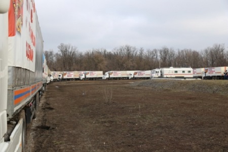 Очередная гуманитарная колонна МЧС России отправилась в Донбасс