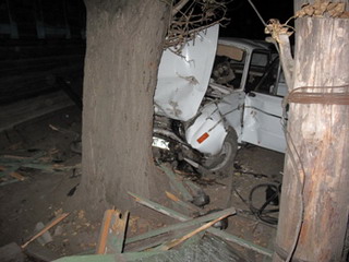 В Хакасии ВАЗ врезался в дерево - трое раненых (фото)