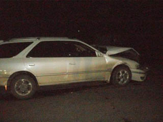 В Абакане водитель скрылся с места ДТП, бросив разбитую машину