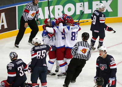 Российская сборная разгромила США на Чемпионате мира по хоккею