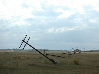Ураган лишил электроснабжения более 35 тыс жителей Красноярского края