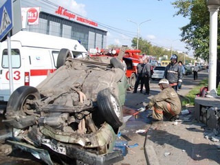 Авария  в Красноярске (фото с места ДТП)