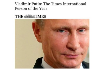 Британская газета The Times назвала Путина "Человеком года"