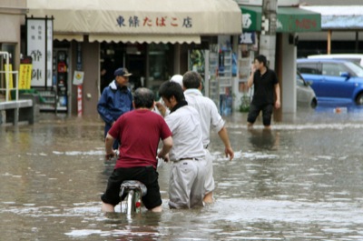 В Японии из-за проливных дождей под угрозой затопления оказался остров Хоккайдо