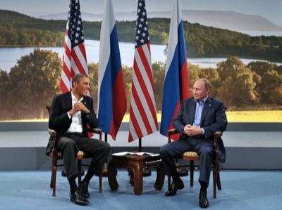 На саммите "Большой восьмёрки" Путин встретился с Обамой