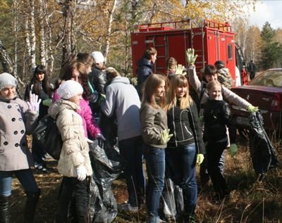 Волонтёры очистили Смирновский бор от мусора
