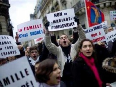 Активисток FEMEN побили во Франции сторонники традиционной семьи (ФОТО)