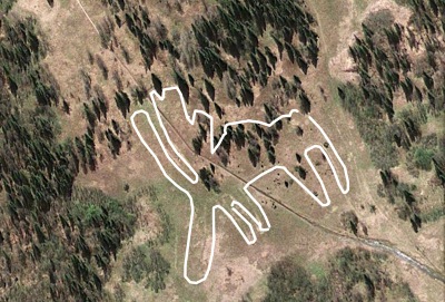 Огромный геоглиф в виде лося найден на Урале