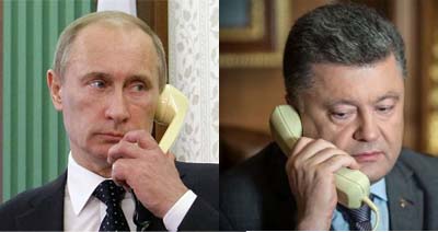 Путин и Порошенко обсудили военный и гуманитарный кризис на Украине и договорились о мире