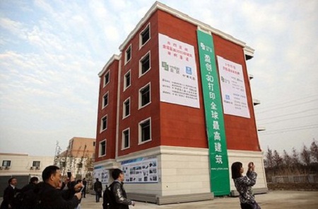 В Китае жилые дома печатают на принтере