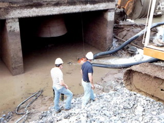 В Абакане начался ремонт моста через р.Ташеба