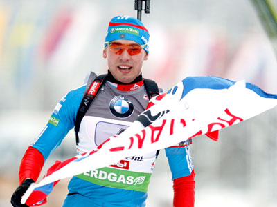 Российские биатлонисты выиграли золото в эстафете на Олимпийских играх